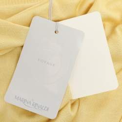 مملوكة مسبقًا Voyage by Marina Rinaldi Yellow Knit T-Shirt XL