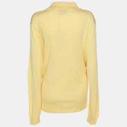 مملوكة مسبقًا Voyage by Marina Rinaldi Yellow Knit T-Shirt XL