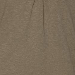 Pre Owned Marina Sport by Marina Rinaldi Khaki Jersey Knitted Embroidered Top L