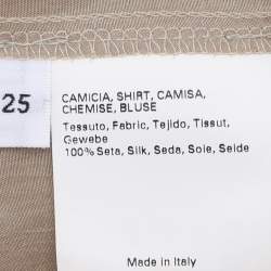 مملوكة مسبقًا قميص بأزرار من الحرير البيج مارينا سبورت من مارينا رينالدي مقاس كبير