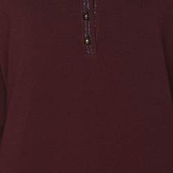 Pre Owned سترة مارينا سبورت مارينا رينالدي بورجوندي جيرسي مقاس كبير