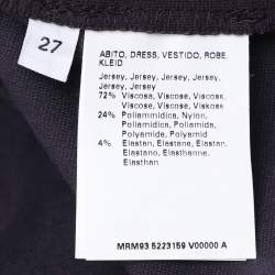Pre Owned Marina Sport by Marina Rinaldi Navy Blue Jersey Sleeveless Dress L