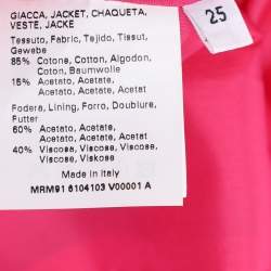 Pre Owned Marina Rinaldi Pink Jacquard Check Pattern Single Breasted Blazer L