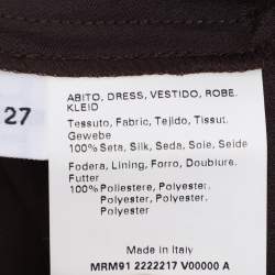 Pre Owned Marina Rinaldi Multicolor Aztec Print Silk Dress L