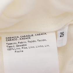 مملوكة مسبقًا جاكيت قميص فويج باي مارينا رينالدي أبيض كتان مقاس كبير