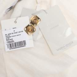 مملوكة مسبقًا جاكيت قميص فويج باي مارينا رينالدي أبيض كتان مقاس كبير