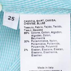 Pre Owned Marina Sport by Marina Rinaldi Turquoise Cotton Blend Long Sleeve Shirt L