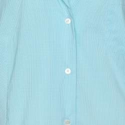 Pre Owned Marina Sport by Marina Rinaldi Turquoise Cotton Blend Long Sleeve Shirt L