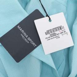 Pre Owned Marina Sport by Marina Rinaldi Turquoise Cotton Blend Long Sleeve Shirt L