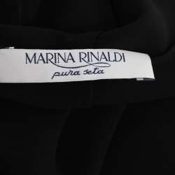 Pre Owned Marina Rinaldi Black Silk Cardigan L