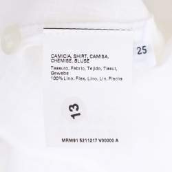 مملوكة مسبقًا Marina Sport by Marina Rinaldi White Line Embroidered Button Front Shirt L