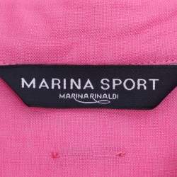Pre Owned Marina Sport by Marina Rinaldi Linen Pintuck Mini Dress L