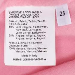 مملوكة مسبقًا بليزر مارينا رينالدي وردي مزيج صوف بزرارين بحزام مقاس كبير