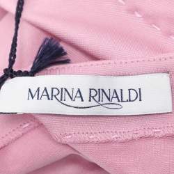 Pre Owned Marina Rinaldi Light Pink Jersey 3/4 Sleeve Tops L