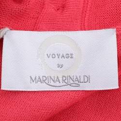 Pre Owned Voyage by Marina Rinaldi Pink Knit Full Sleeve Shrug L