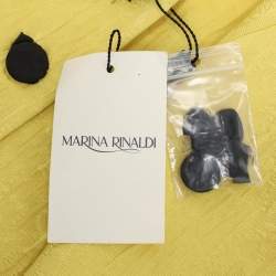 Pre Owned Marina Rinaldi Yellow Jacquard Blazer L
