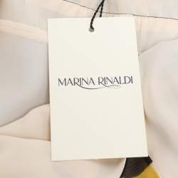 Pre Owned Marina Rinaldi Yellow Chiffon Sunflower Print Sleeveless Dress L