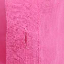 Pre Owned قميص مارينا سبورت بمقاس كبير لون زهري من الكتان بأزرار أمامية مارينا رينالدي