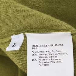 Pre Owned بلوزة مارينا سبورت من مارينا رينالدي خضراء مطاطة كبيرة