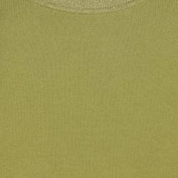 Pre Owned بلوزة مارينا سبورت من مارينا رينالدي خضراء مطاطة كبيرة