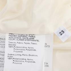 Pre Owned Voyage by Marina Rinaldi Cream Nylon Puffer Jacket M