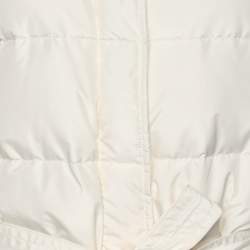 Pre Owned Voyage by Marina Rinaldi Cream Nylon Puffer Jacket M