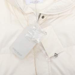 Pre Owned Voyage by Marina Rinaldi Cream Nylon Puffer Jacket M