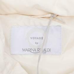 Pre Owned Voyage by Marina Rinaldi Cream Nylon Puffer Jacket M