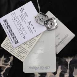 Pre Owned جاكيت رحلات بواسطة مارينا رينالدي متعدد الألوان بطبعة حيوانات جاكار فرو مقاس كبير