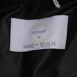 Pre Owned جاكيت رحلات بواسطة مارينا رينالدي متعدد الألوان بطبعة حيوانات جاكار فرو مقاس كبير