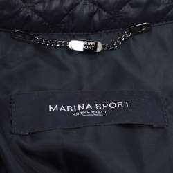 مملوكة مسبقًا معطف مارينا سبورت من مارينا رينالدي مبطن باللون الكحلي مقاس كبير