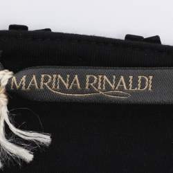 Pre Owned Marina Rinaldi Black Jersey Sequin Tank Top L