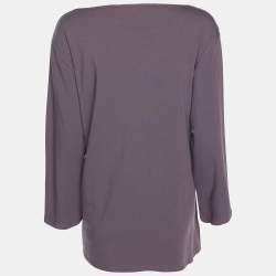 مملوكة مسبقًا Marina Sport by Marina Rinaldi Lilac Jersey Logo Top L