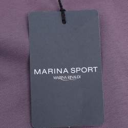 مملوكة مسبقًا Marina Sport by Marina Rinaldi Lilac Jersey Logo Top L