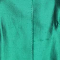 Pre Owned Marina Rinaldi Green Silk Top L