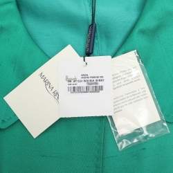 Pre Owned Marina Rinaldi Green Silk Top L