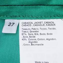 Pre Owned Marina Rinaldi Green Silk Top L