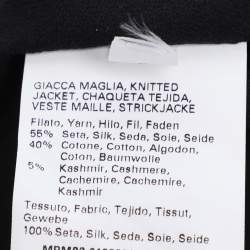 Pre Owned Marina Rinaldi Black Knit Belted Sweater L