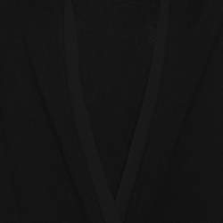 Pre Owned Marina Rinaldi Black Knit Belted Sweater L