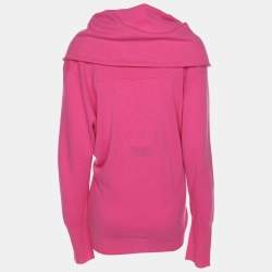 Pre Owned Marina Rinaldi Pink Knit Full Sleeve Sweater L