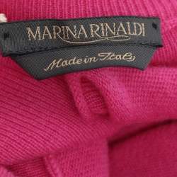 Pre Owned Marina Rinaldi Pink Knit Full Sleeve Sweater L