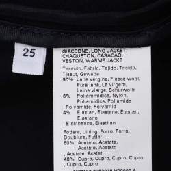 مملوكة مسبقًا Voyage by Marina Rinaldi Navy Blue Wool Blend Double Breasted Long Jacket L