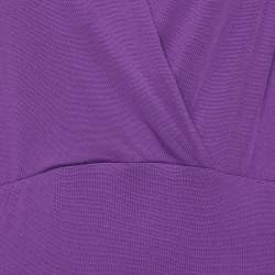 Pre Owned Marina Rinaldi Purple Jersey Midi Dress XL