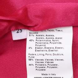 Pre Owned بليزر مارينا رينالدي أحمر ساتان بزر واحد مقاس كبير