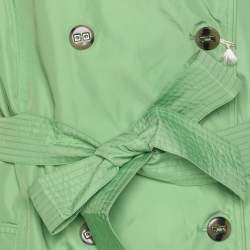 Pre Owned Marina Rinaldi Green Nylon Belted Jacket L