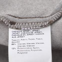 Pre Owned Voyage by Marina Rinaldi Grey Velvet Drawstring Hoodie Jacket L