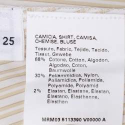 مملوكة مسبقًا Marina Sport by Marina Rinaldi Beige Stripe Cotton Blend Long Sleeve Shirt L