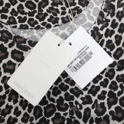 مملوكة مسبقًا Voyage by Marina Rinaldi Grey Animal Print Jersey Scoop Neck Tunic L