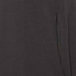 Pre Owned بلوزة مارينا رينالدي رمادي غامق تريكوت مطاطي برقبة دائرية مقاس كبير جدا