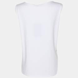 Pre Owned Marina Rinaldi Cream Jersey Scoop Neck Camisole L